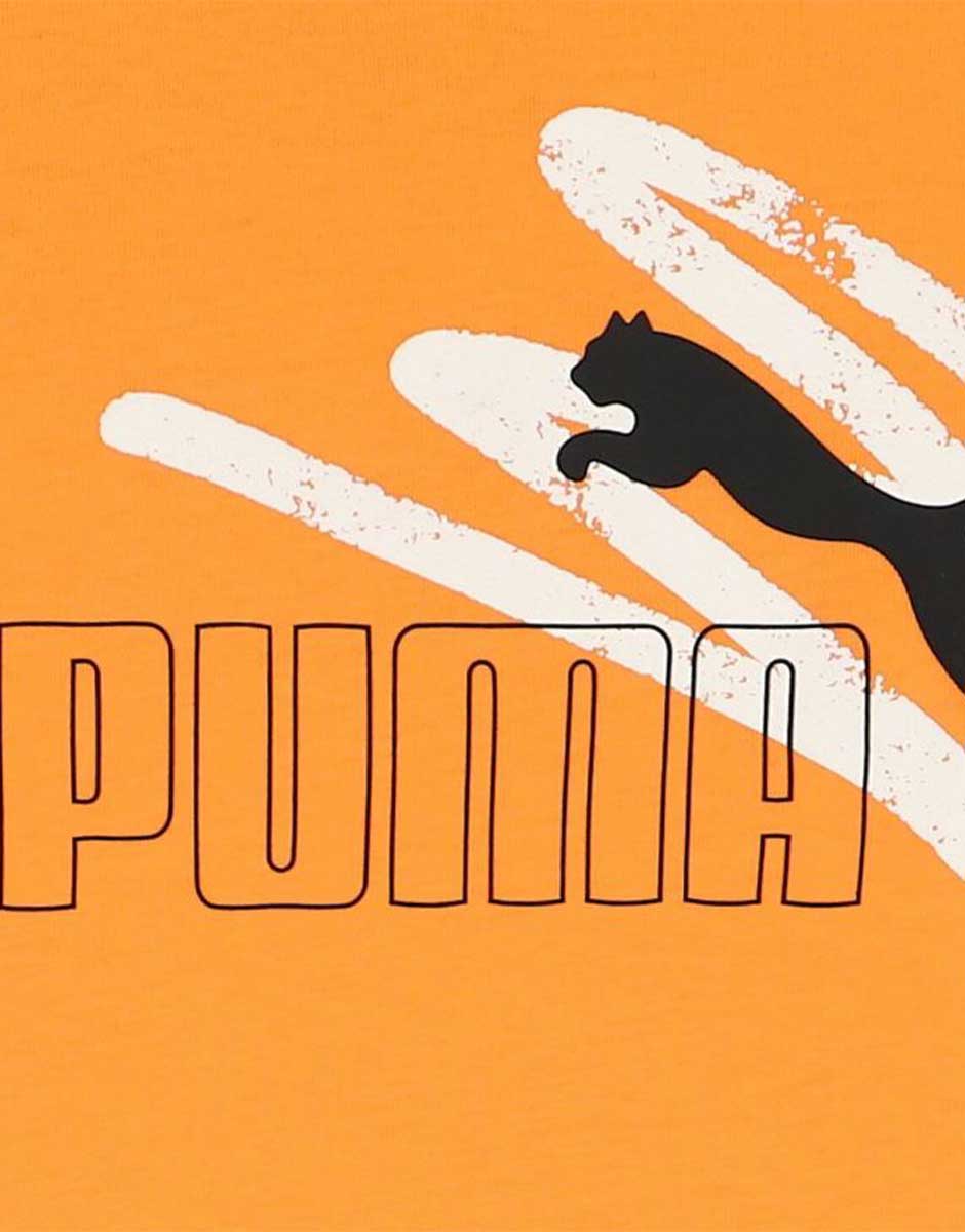 PUMA Essentials+ Logo Lab Tee Orange — снимка 3