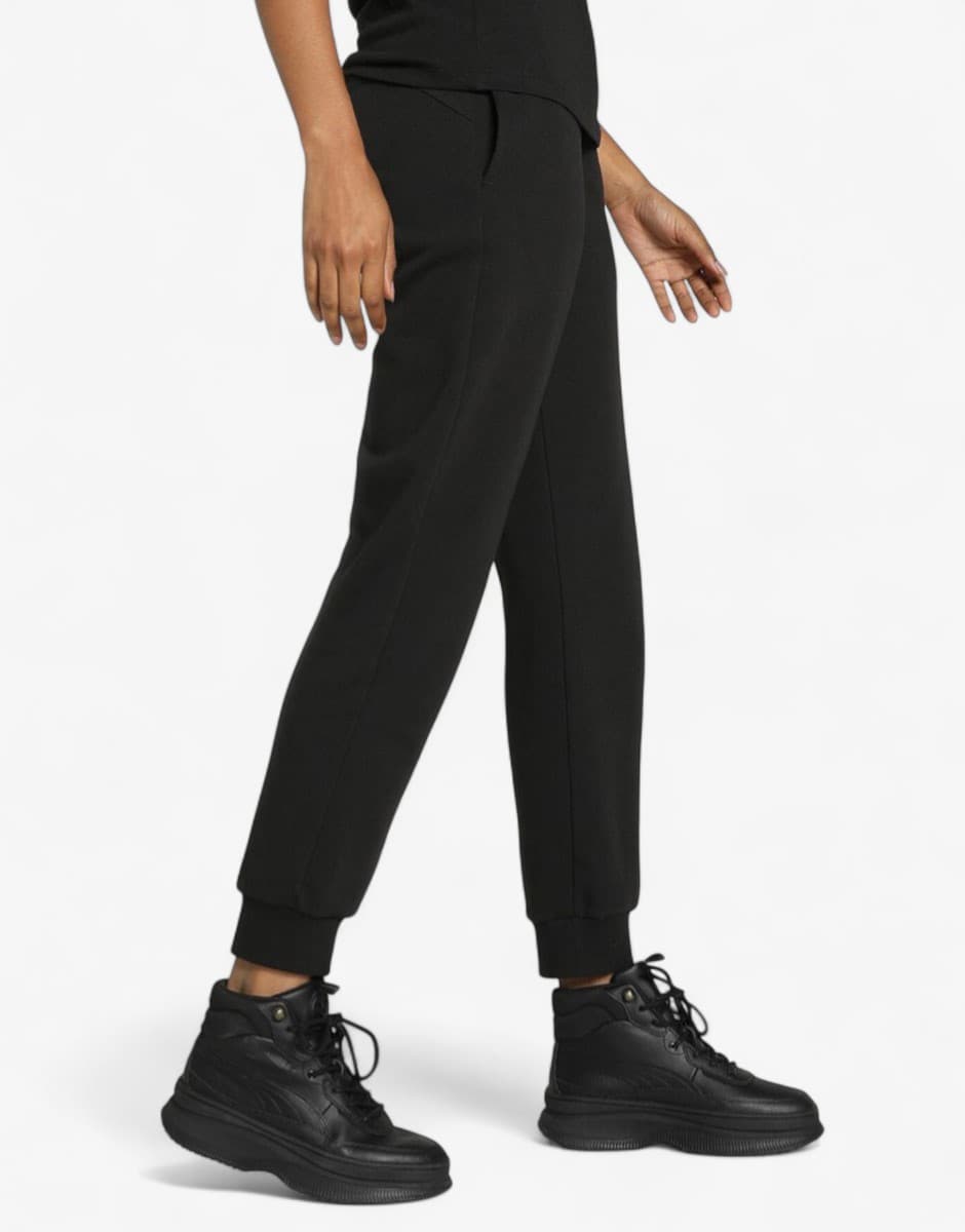 PUMA Essentials+ Script Track Pants Black — view 3