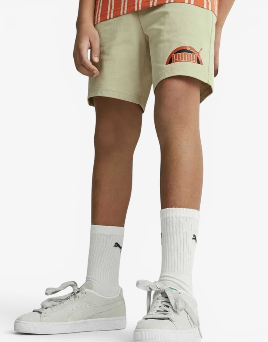 PUMA Essentials+ Street Art Graphic Shorts Beige — снимка 3