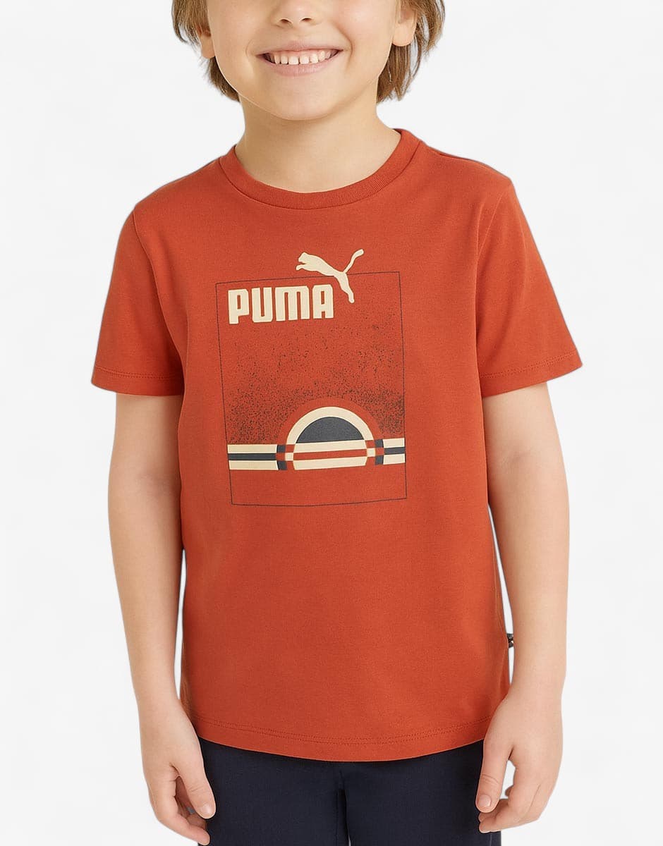 PUMA Essentials+ Street Art Summer Tee Orange