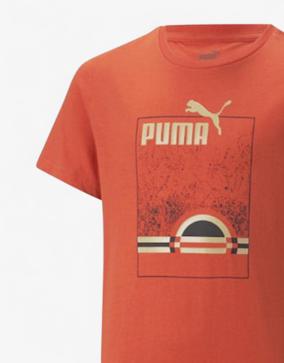 PUMA Essentials+ Street Art Summer Tee Orange — view 3