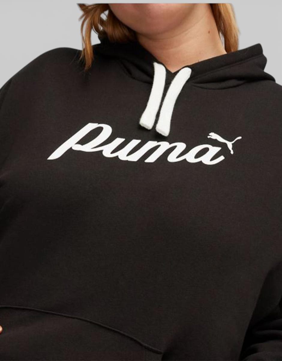 PUMA Essetials+ Script Hoodie Black — снимка 4