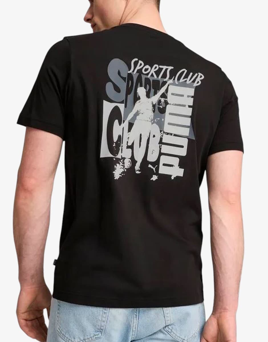 PUMA Graphics Sports Club Tee Black — снимка 2