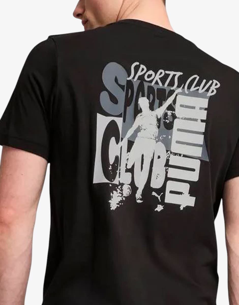 PUMA Graphics Sports Club Tee Black — снимка 4