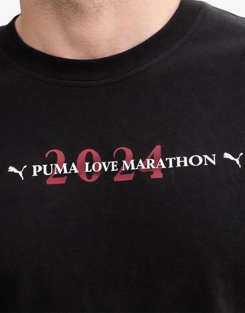 PUMA Love Marathon Graphic Tee Black — view 3