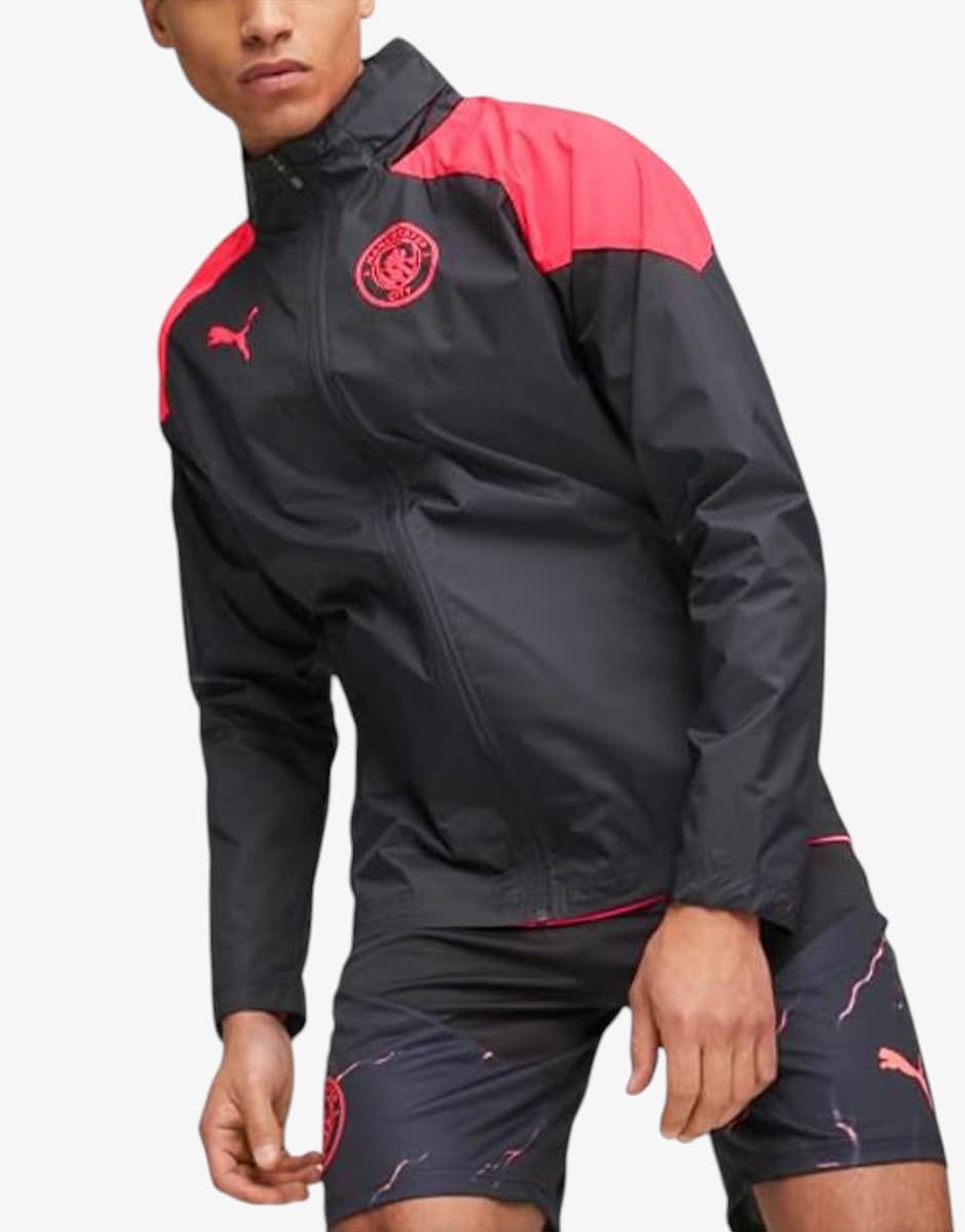 PUMA x Manchester City FC Training All Weather Jacket Black/Pink