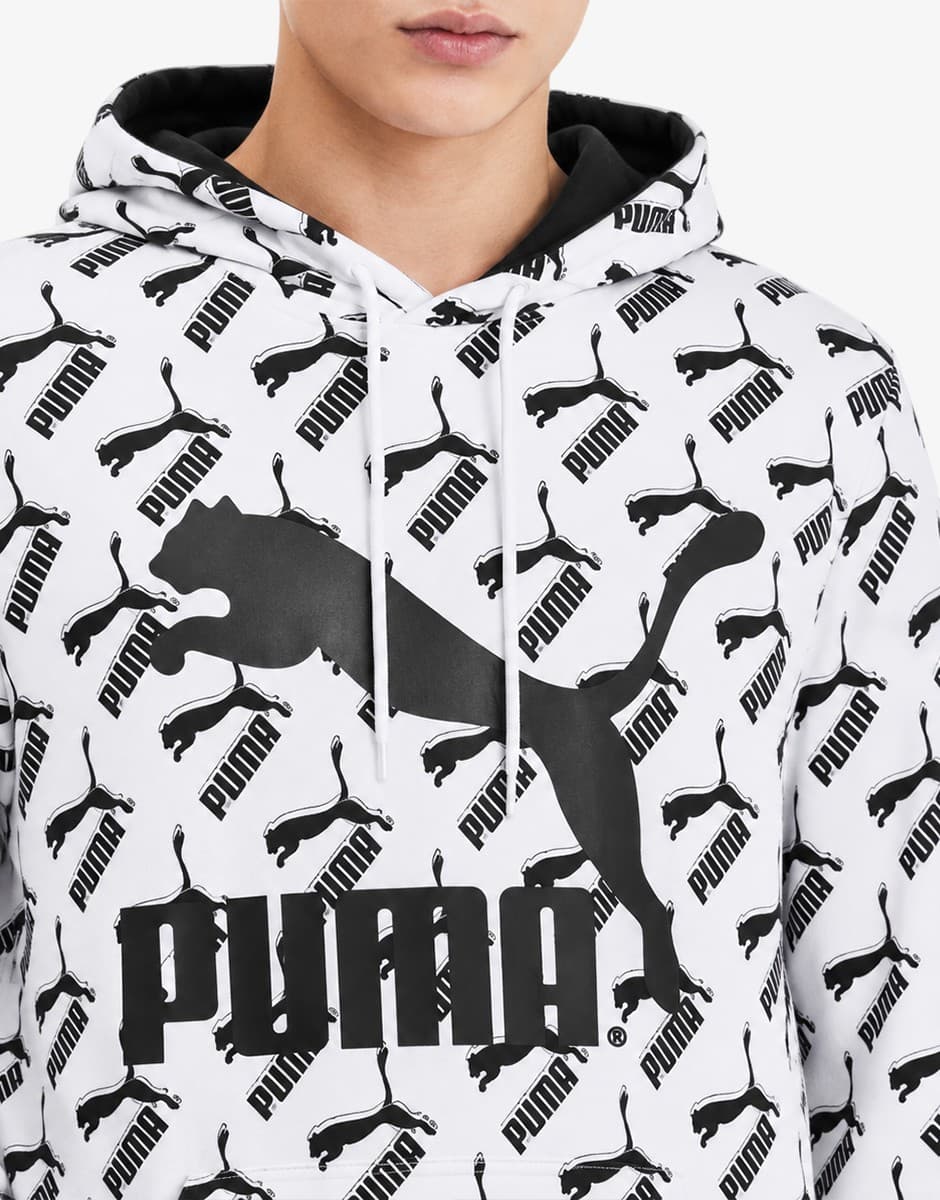 PUMA Originals Hoodie AOP White/Black — view 4