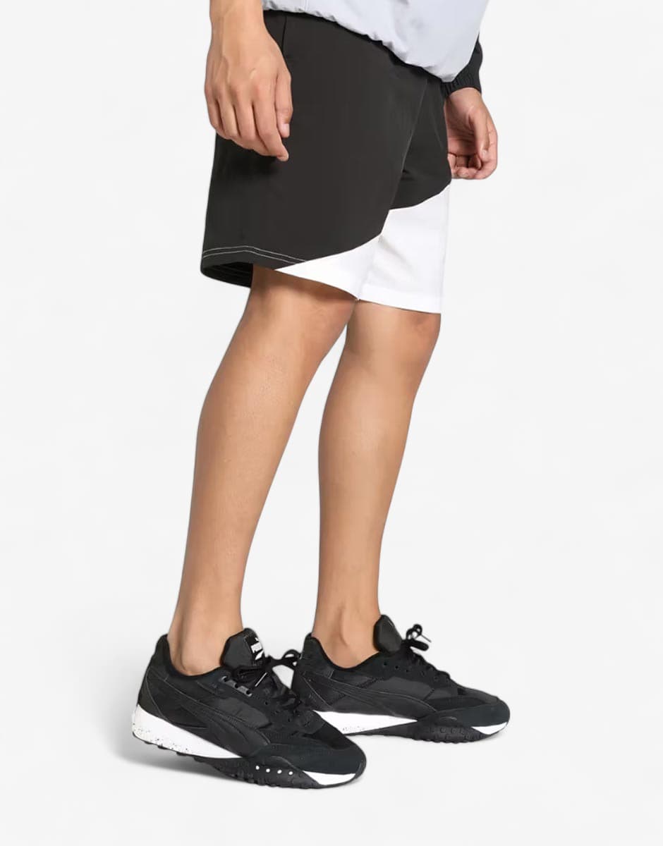PUMA Power Colorblock Shorts Black/White — view 3