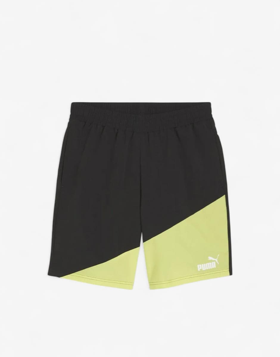 PUMA Power Colorblock Shorts Black/Yellow — снимка 3