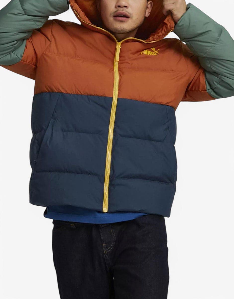 PUMA Power Hooded Down Puffer Jacket Multicolor