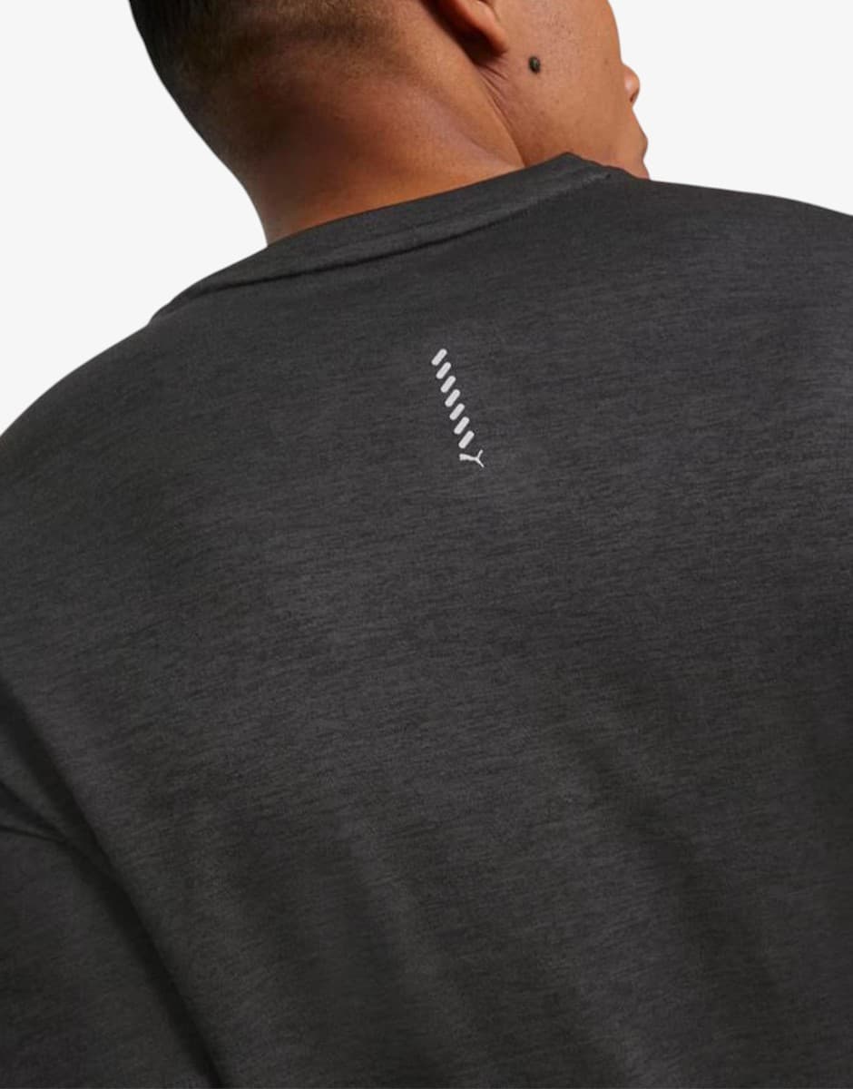 PUMA Run Favorite Heather Ss Tee Black — view 4