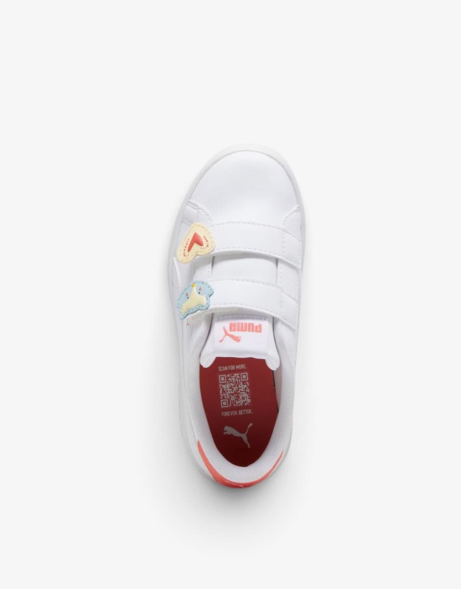 PUMA Smash 3.0 Badges V PS White/Pink — view 4