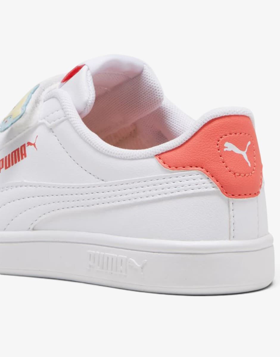 PUMA Smash 3.0 Badges V PS White/Pink — view 6