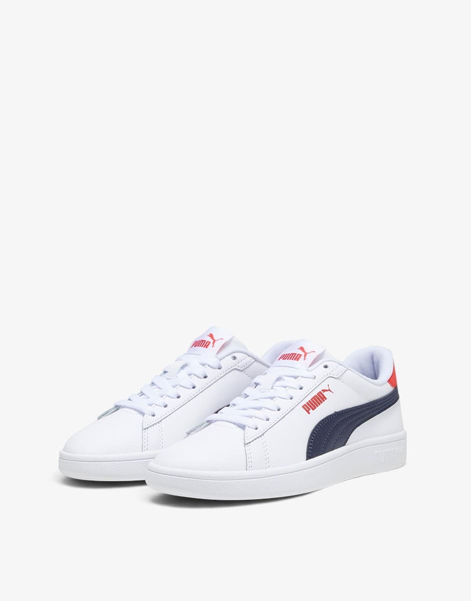 PUMA Smash 3.0 L Jr White/Navy — view 3