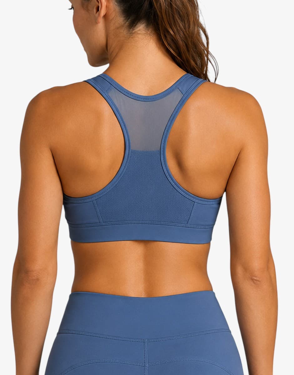 PUMA Sports Bra 4Keeps Logo Blue/Black — снимка 2