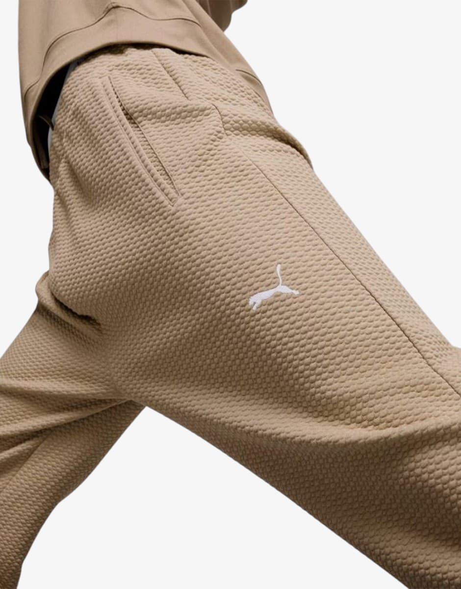PUMA Studio Texture Pants Beige — снимка 4