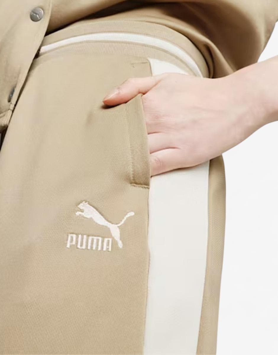 PUMA T7 For The Fanbase Relaxed Track Pants Beige — view 3
