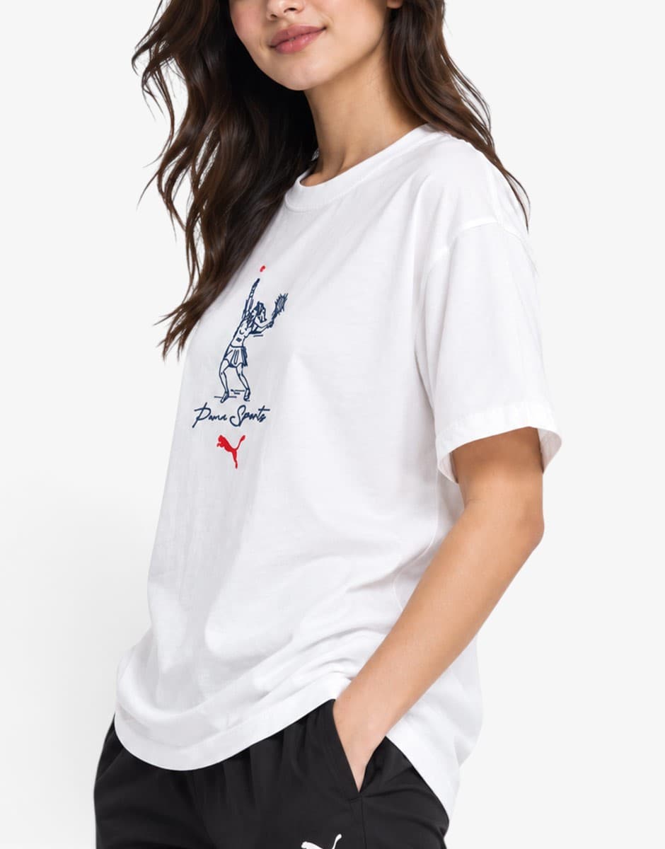 PUMA Team Relaxed Tee White — снимка 3