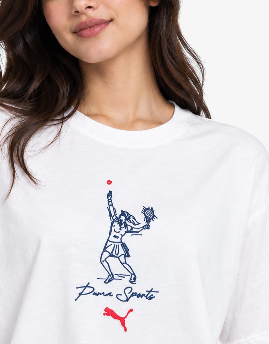 PUMA Team Relaxed Tee White — снимка 4