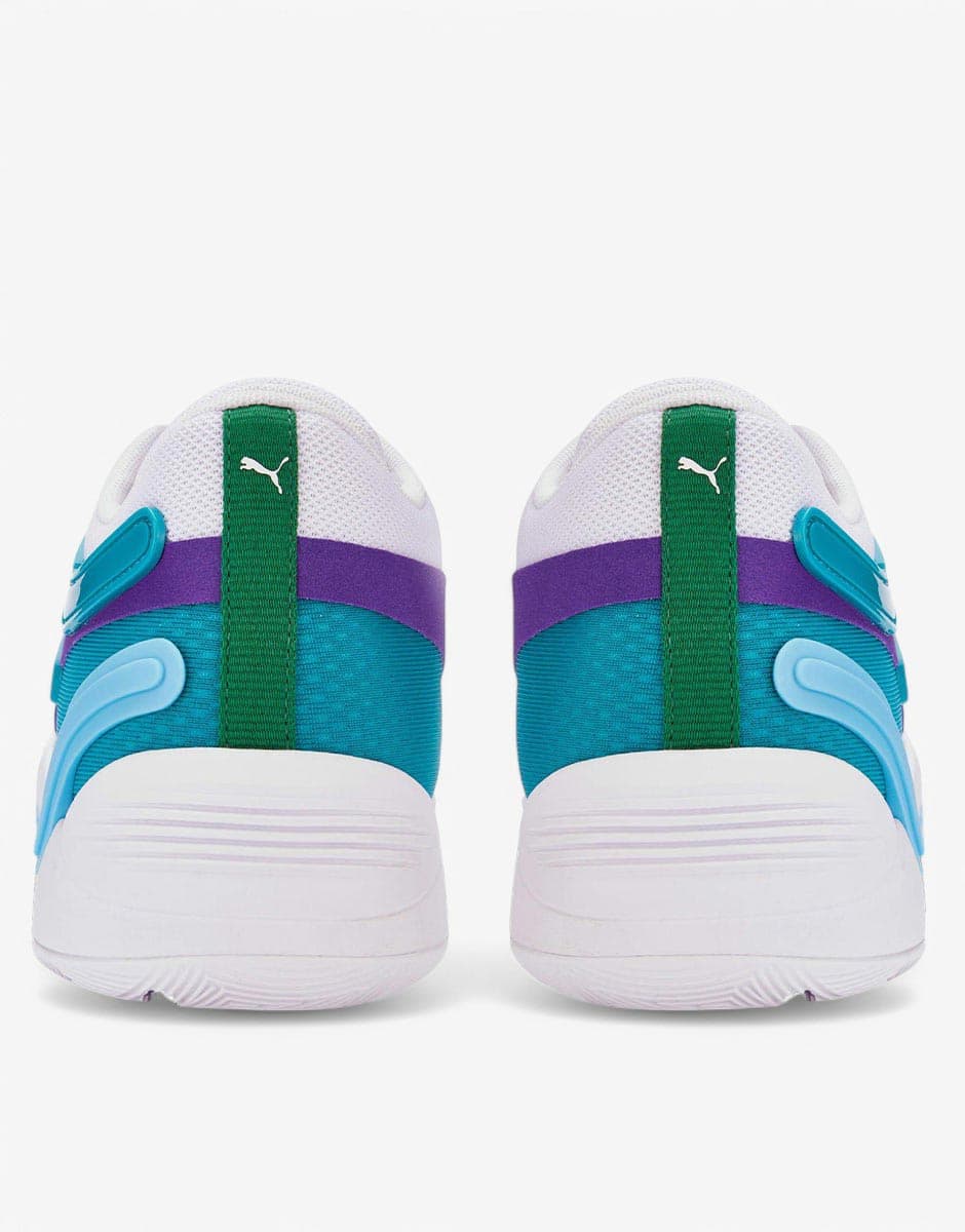 PUMA Trc Blaze Court Basketball Shoes White/Deep Aqua — снимка 4