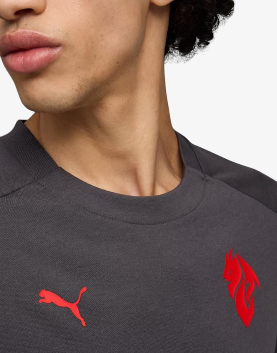 PUMA x AC Milan PUMATECH Pocket Tee Gray — снимка 3