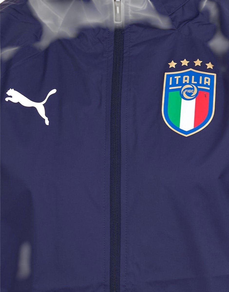 PUMA x Italy FIGC 2022 Hidden Hood Track Jacket Blue — view 3