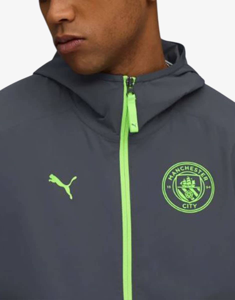 PUMA x Manchester City Tech Woven Jacket Gray — view 3
