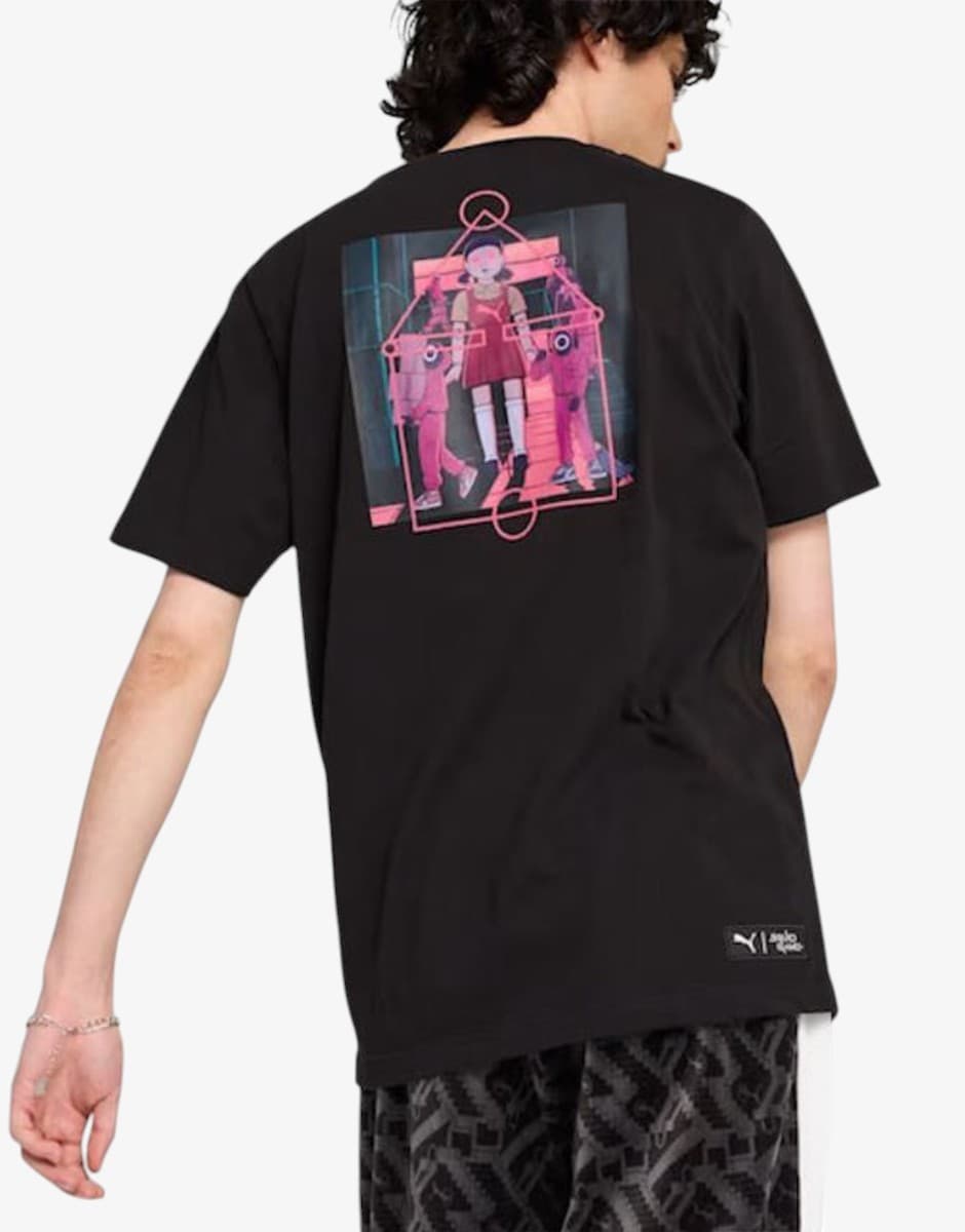 PUMA x SQUID GAME Graphic Tee Black/Multicolor — снимка 2