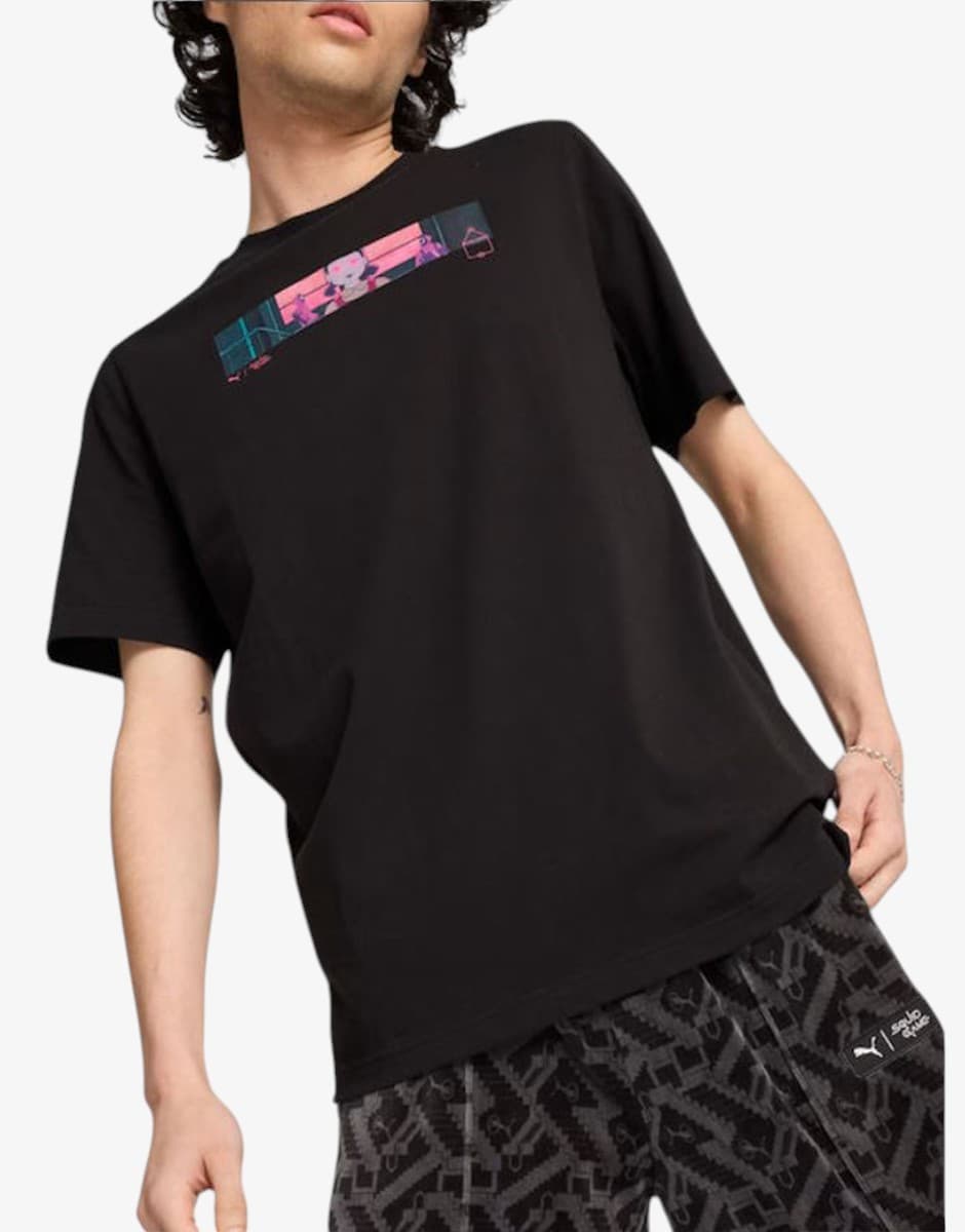 PUMA x SQUID GAME Graphic Tee Black/Multicolor — снимка 3