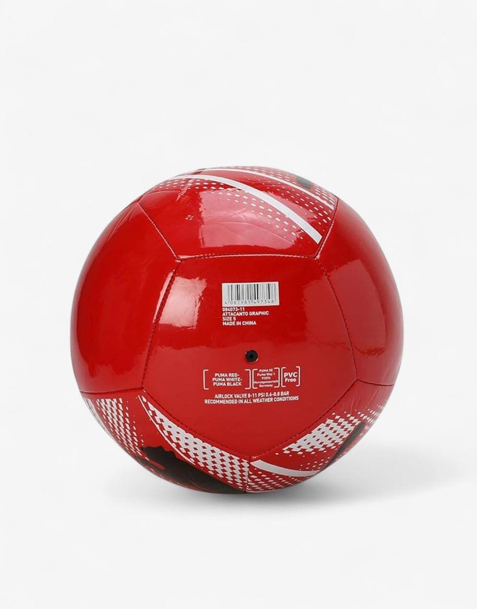 PUMA Attacanto Graphic Soccer Ball Red/Black — view 2