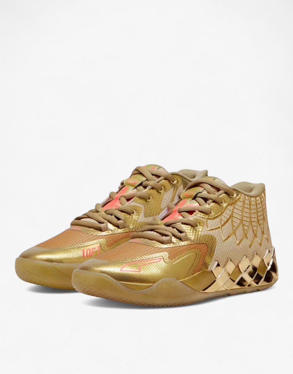 PUMA x LaMelo Ball Mb.01 Basketball Shoes Metallic Gold — view 3