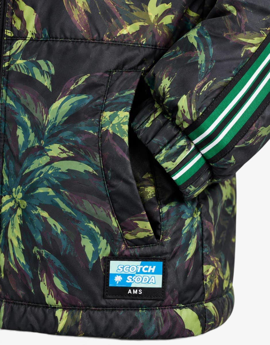 SCOTCH&SODA Palm Pattern Jacket Green/Multicolor — снимка 4