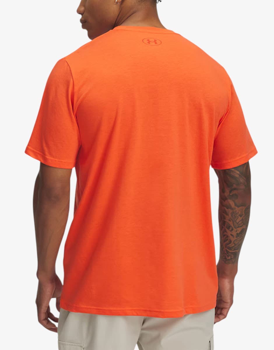 UNDER ARMOUR Reflective Big Logo Ss Tee Orange — снимка 2