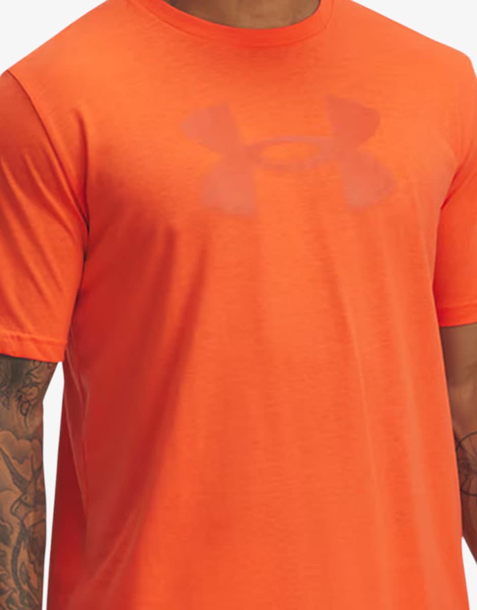 UNDER ARMOUR Reflective Big Logo Ss Tee Orange — снимка 3