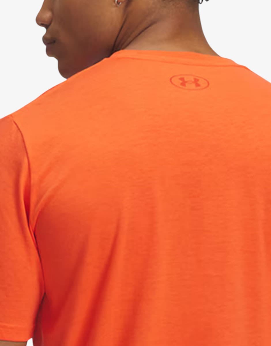 UNDER ARMOUR Reflective Big Logo Ss Tee Orange — снимка 4