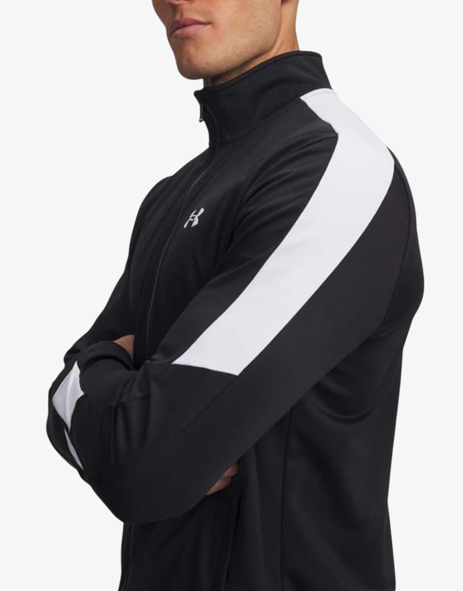UNDER ARMOUR Rival Knit JKT Jacheta Black/White — снимка 3