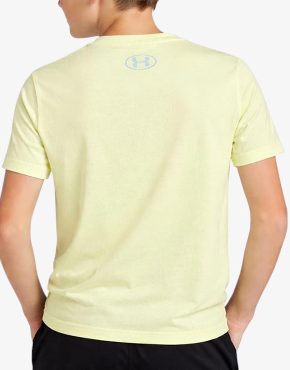 UNDER ARMOUR Split Big Logo Tee Yellow — снимка 2