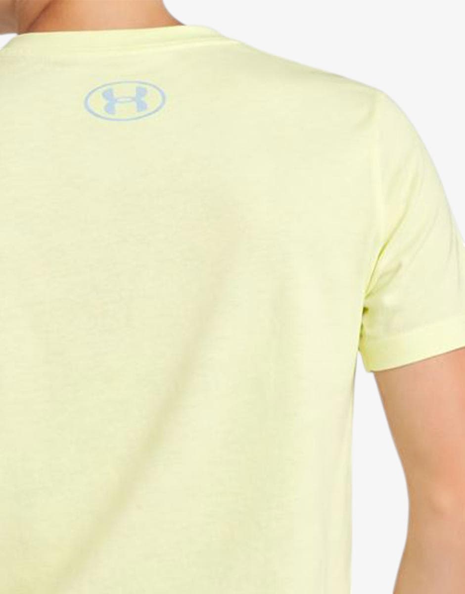 UNDER ARMOUR Split Big Logo Tee Yellow — снимка 4
