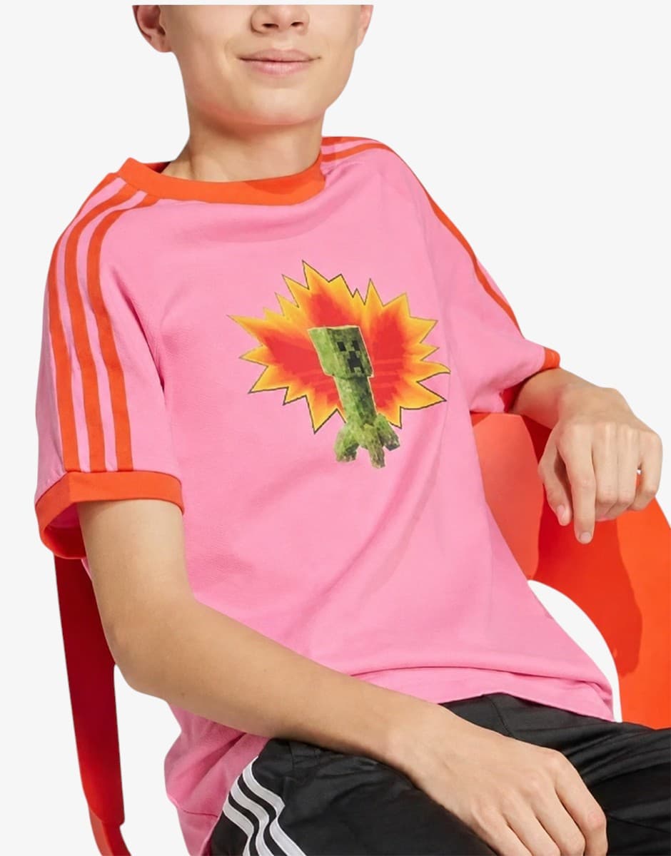 ADIDAS Originals x Minecraft Graphic T-Shirt Pink — view 3