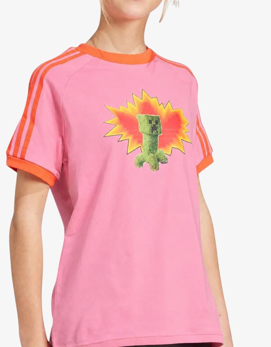 ADIDAS Originals x Minecraft Graphic T-Shirt Pink — view 4
