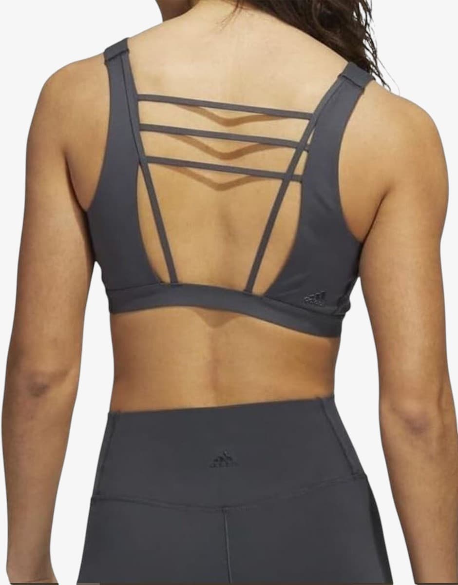 ADIDAS Yoga Studio Luxe Light-Support Grey — снимка 2