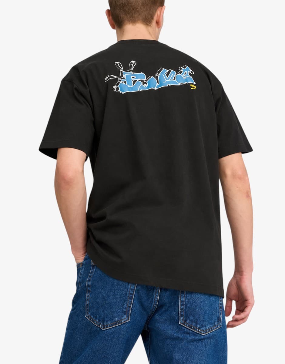 PUMA Downtown Graphic Tee Black/Multicolor — снимка 4