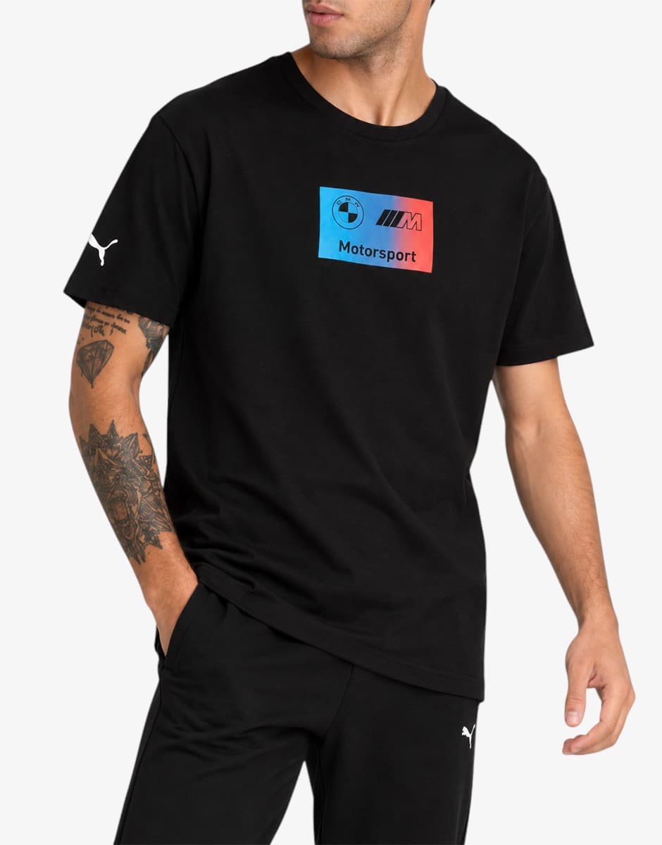 PUMA x BMW Motorsport Logo Tee Black/Multicolor — view 3