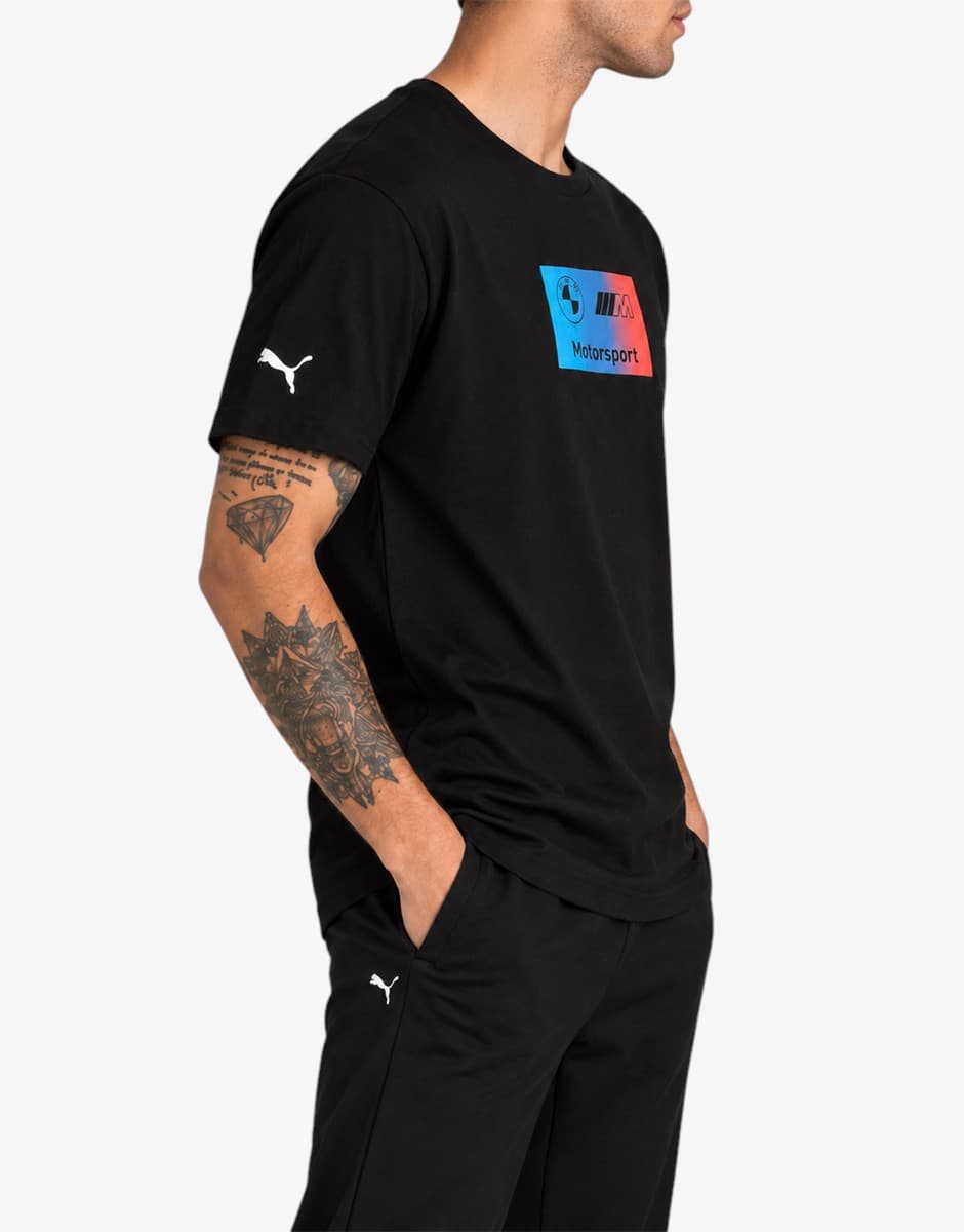 PUMA x BMW Motorsport Logo Tee Black/Multicolor — view 4